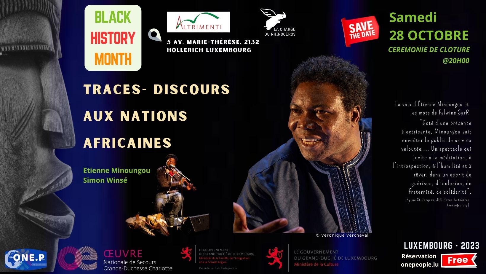 Black History Month Luxembourg ; One people ASBL antiracism