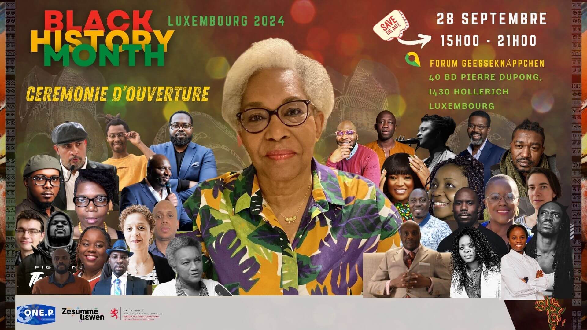 Céremonie d'ouverture; Antiracisme Luxembourg; One people Luxembourg; Black History month Octobre 2024