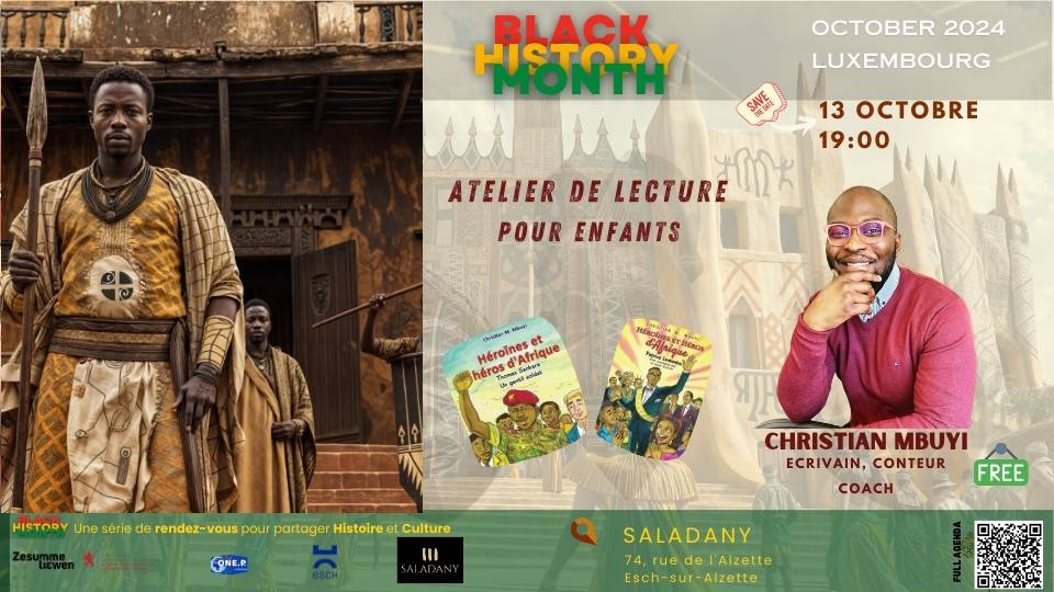 Atelier de lecture; Antiracisme Luxembourg; One people Luxembourg; Black History month Octobre 2024