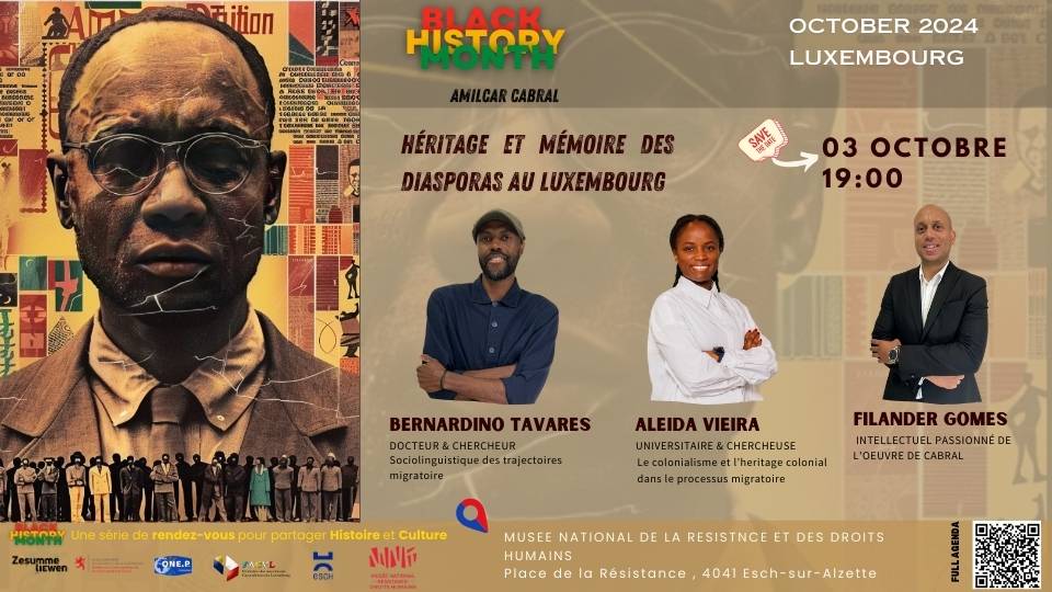 Héritage mémoire des diasporas; Antiracisme Luxembourg; One people Luxembourg; Black History month Octobre 2024