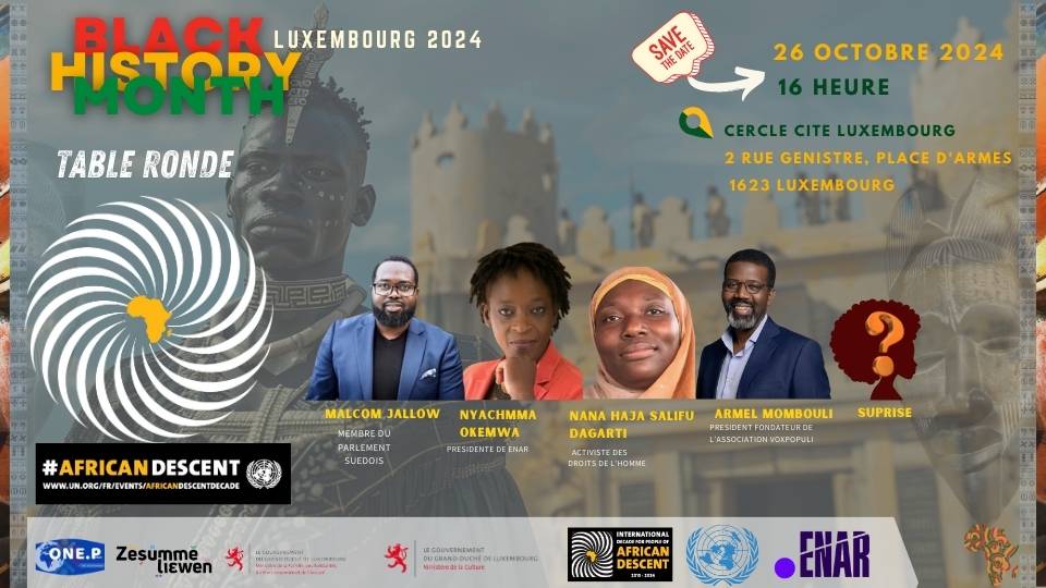 Table ronde BHM 2024 ; Antiracisme Luxembourg; One people Luxembourg; Black History Month 2024