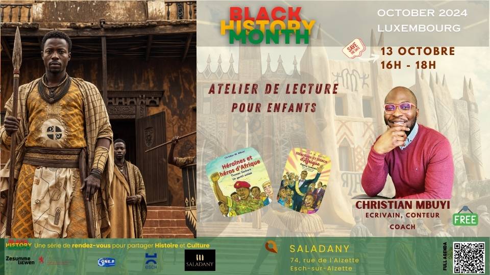 Atelier de lecture; Antiracisme Luxembourg; One people Luxembourg; Black History month Octobre 2024