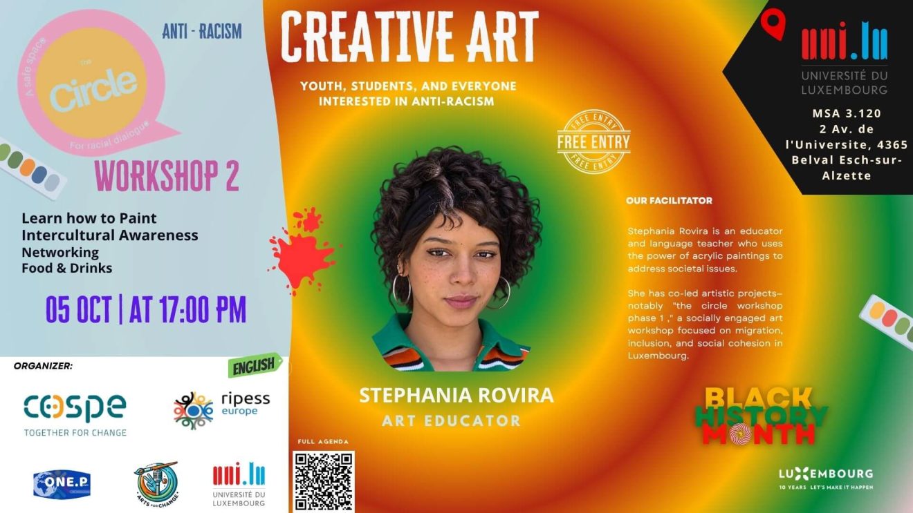 Creative Art; Black History Month Luxembourg 2026; Antiracisme Luxembourg