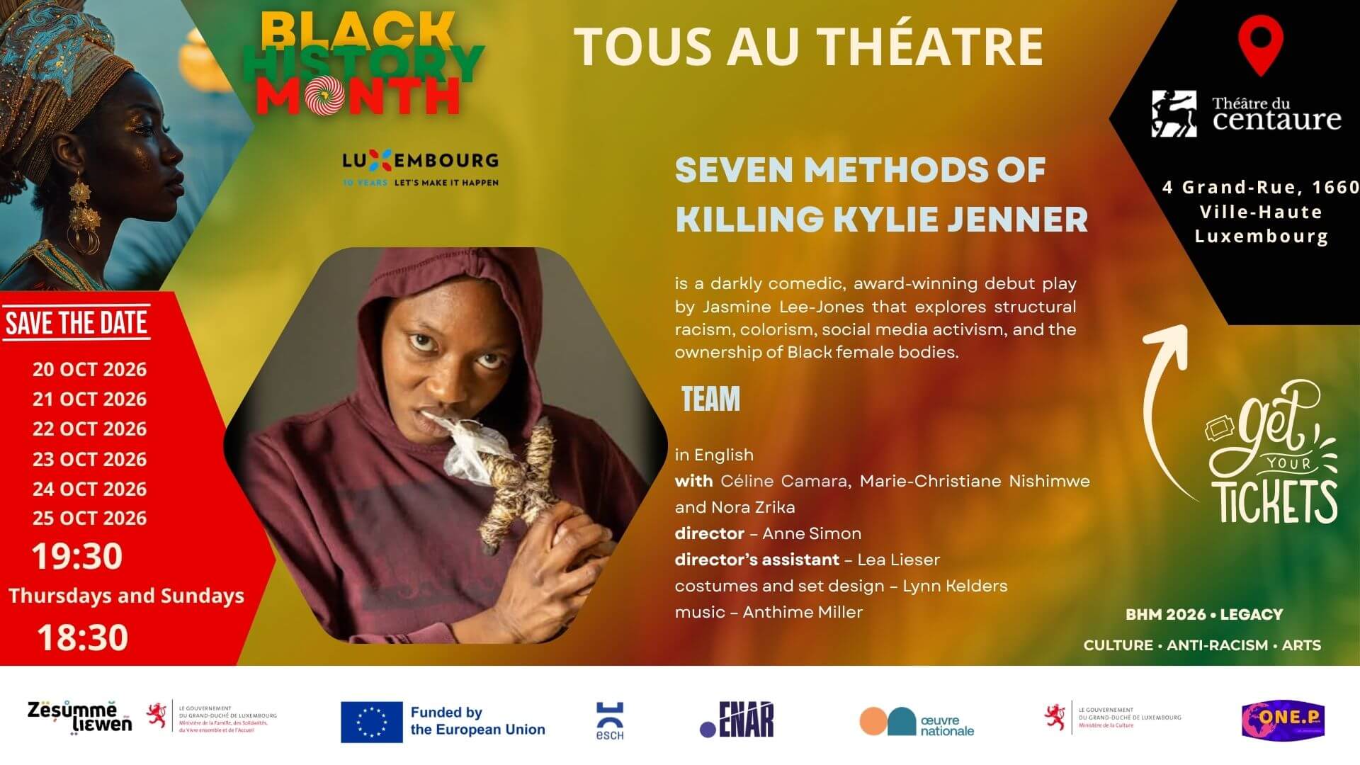 Tous au theatre - BHM; Black History Month Luxembourg 2026; Antiracisme Luxembourg